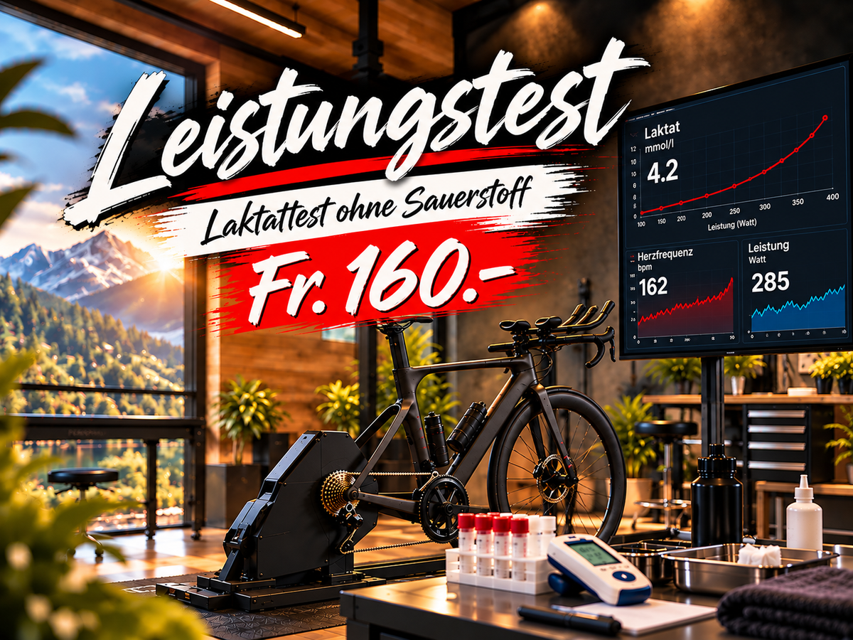 Leistungsdiagnostik mit Laktattest auf dem eigenen Velo bei Whitestone Cycles in Bellach